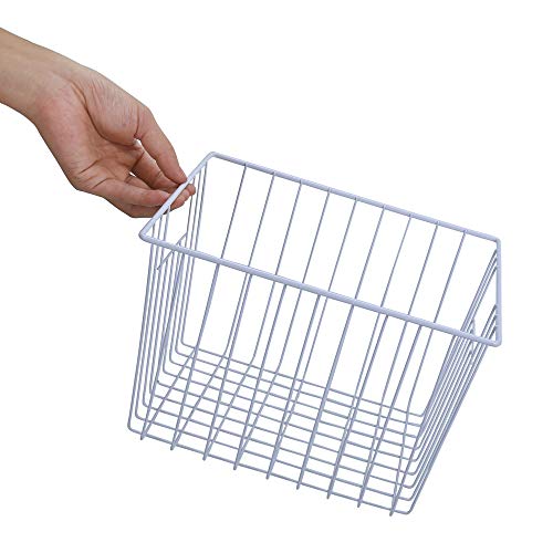 lonpute Freezer Baskets Storage Organizer, Refrigerator Metal Wire Basket bins, Household Bins with Built-in Handles for Kitchen Cabinets, Freezer, Pantry, Closets, Bathrooms, 4 Packs - Image 5