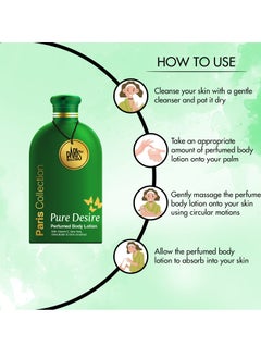 Paris Collection Pure Desire Perfume Body Lotion Unisex 400ml  - Image 3