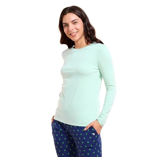 Enamor E057 Essentials Cotton Long Sleeve Crew Tee - Image 1