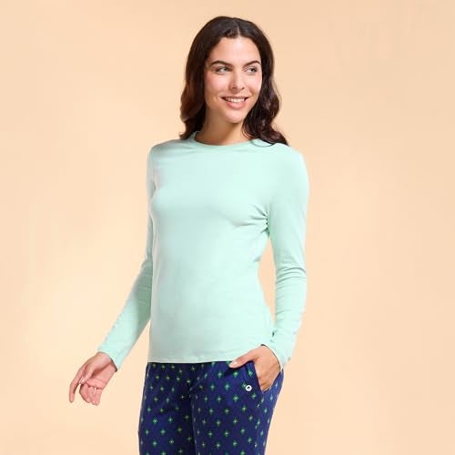 Enamor E057 Essentials Cotton Long Sleeve Crew Tee - Image 3