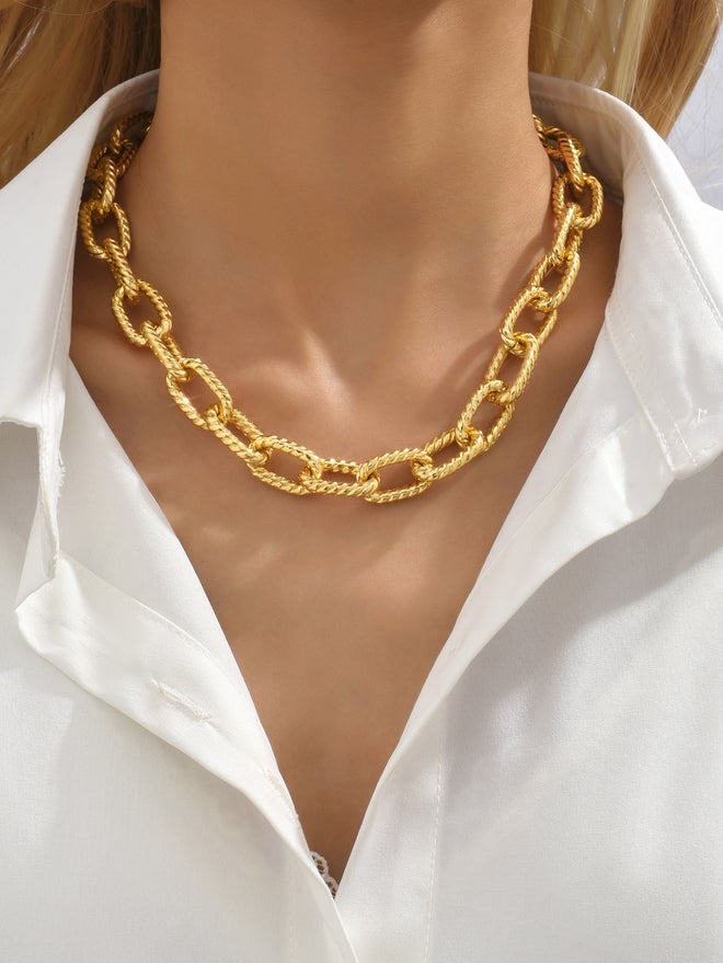 Take Two Textured Chain Necklace - Image 4