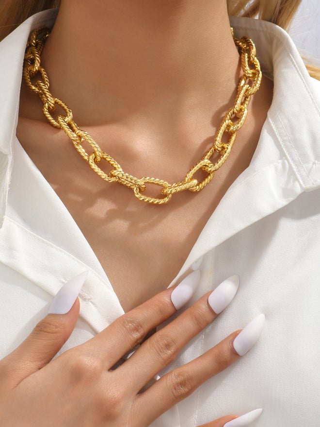 Take Two Textured Chain Necklace - Image 5