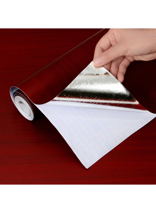 آنا ورق جدران ذاتي اللاصق بتصميم خشب مزيف، مقاوم للماء والرطوبة والزيت، 45 سم × 2 م، لتجديد المنزل - Image 2