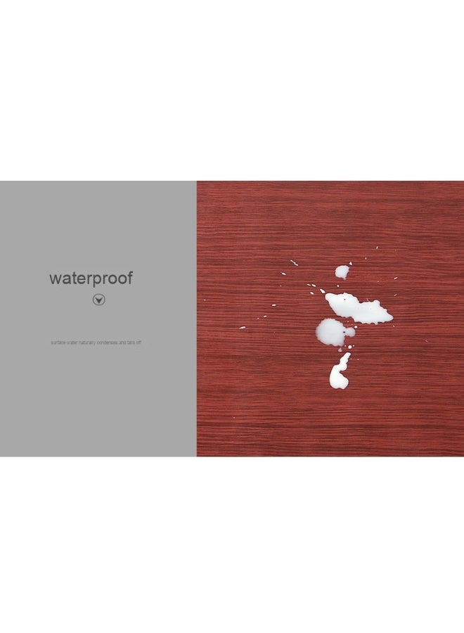 آنا ورق جدران ذاتي اللاصق بتصميم خشب مزيف، مقاوم للماء والرطوبة والزيت، 45 سم × 2 م، لتجديد المنزل - Image 3