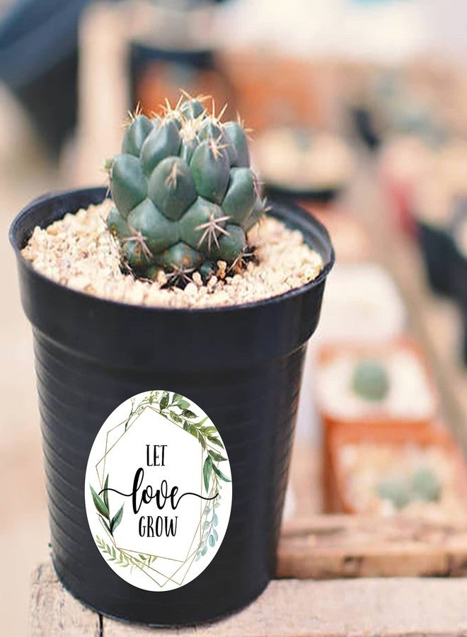 EKSPLODI Let Love Grow Favor Stickers - 2 Inch Greenery Wedding Favor Stickers for Succulents, Wedding Favors, Bridal Shower Favor Tags, Baby Shower Party, Pack of 50 - Image 5