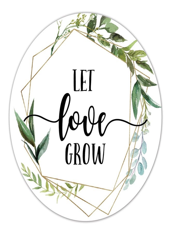 EKSPLODI Let Love Grow Favor Stickers - 2 Inch Greenery Wedding Favor Stickers for Succulents, Wedding Favors, Bridal Shower Favor Tags, Baby Shower Party, Pack of 50 - Image 1
