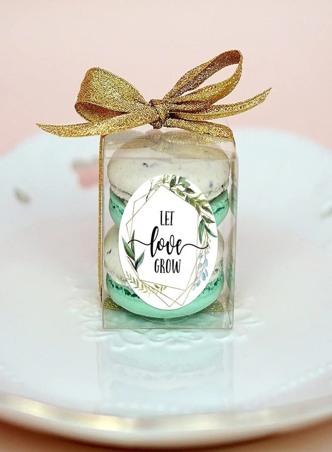 EKSPLODI Let Love Grow Favor Stickers - 2 Inch Greenery Wedding Favor Stickers for Succulents, Wedding Favors, Bridal Shower Favor Tags, Baby Shower Party, Pack of 50 - Image 2