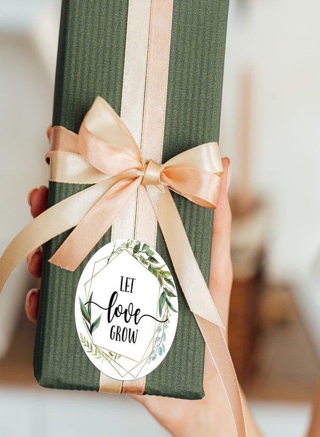 EKSPLODI Let Love Grow Favor Stickers - 2 Inch Greenery Wedding Favor Stickers for Succulents, Wedding Favors, Bridal Shower Favor Tags, Baby Shower Party, Pack of 50 - Image 4
