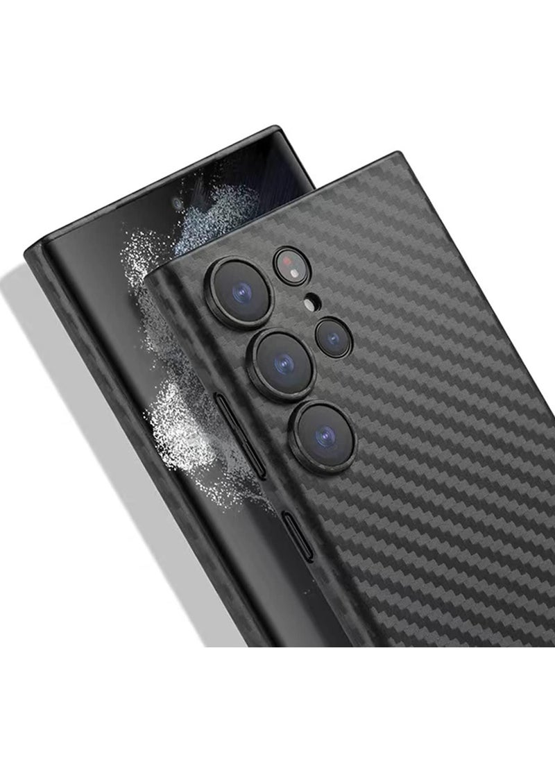 Premium Samsung Galaxy S23 Ultra Protective Case: Carbon Fiber Texture, Ultra-Lightweight, and Ultra-Thin Design—Perfect Fit for Galaxy S23 Ultra (Black) - Image 1