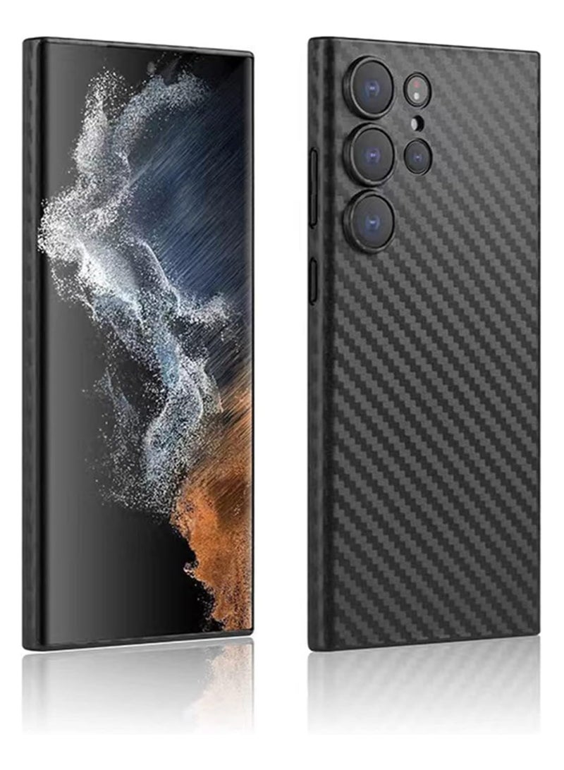 Premium Samsung Galaxy S23 Ultra Protective Case: Carbon Fiber Texture, Ultra-Lightweight, and Ultra-Thin Design—Perfect Fit for Galaxy S23 Ultra (Black) - Image 2
