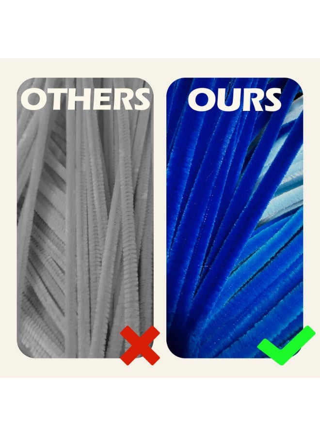 300pcsPipe Cleaners Craft, Thick Fluffy Chenille Stems For Arts & Crafts, Perfect For Making Animals, Flowers, And Festive Decorations(12 Inches X 0.24 Inches) - Image 3