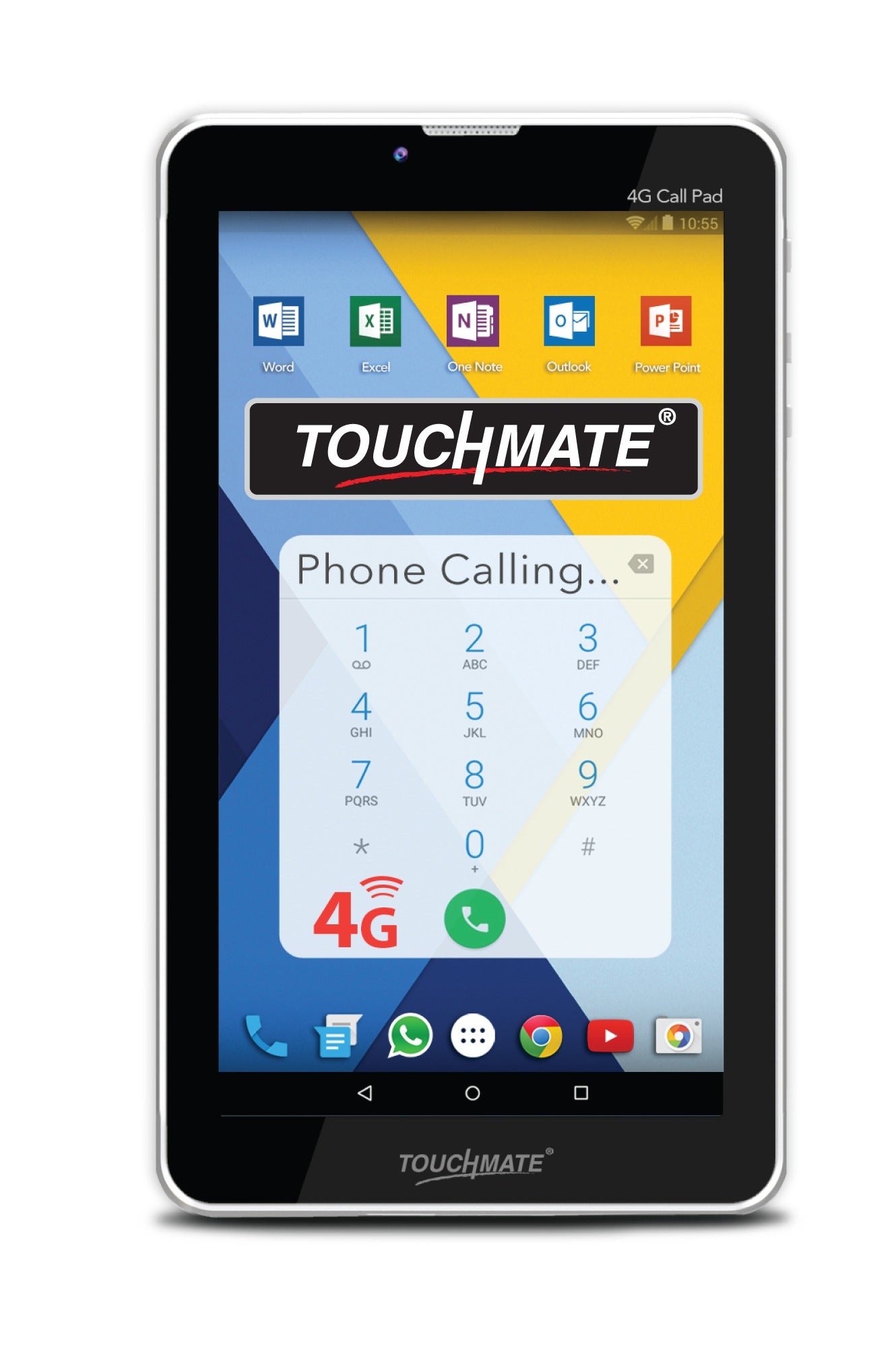 TOUCHMATE 7" 4G Calling Quad Core Tablet with MS Office - (4G Callpad)