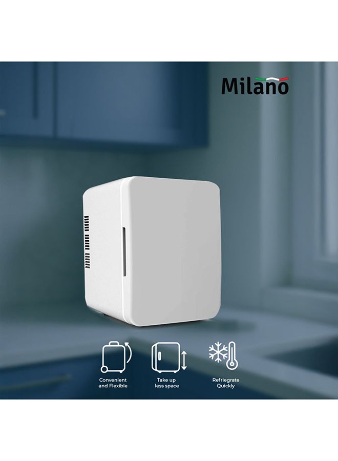 milano Milano Crystal Mini Fridge – Compact Silent Refrigerator with Freezer, Transparent Glass Door, Energy Saving, Ideal for Bedroom, Office, Dorm, Skincare & Drinks L172XW243XH245Mm 3.7Kg-White  - Image 4