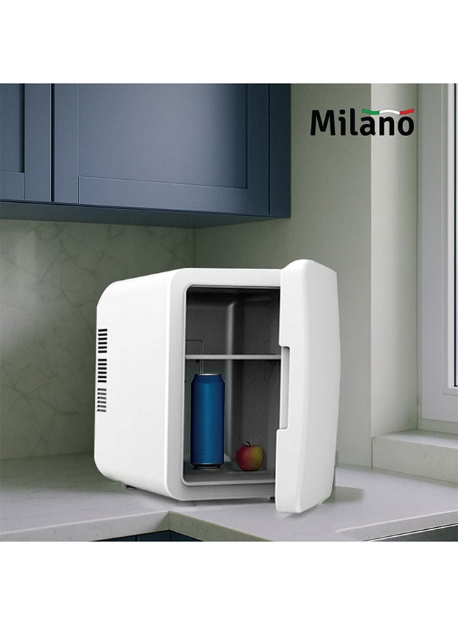 milano Milano Crystal Mini Fridge – Compact Silent Refrigerator with Freezer, Transparent Glass Door, Energy Saving, Ideal for Bedroom, Office, Dorm, Skincare & Drinks L172XW243XH245Mm 3.7Kg-White  - Image 1