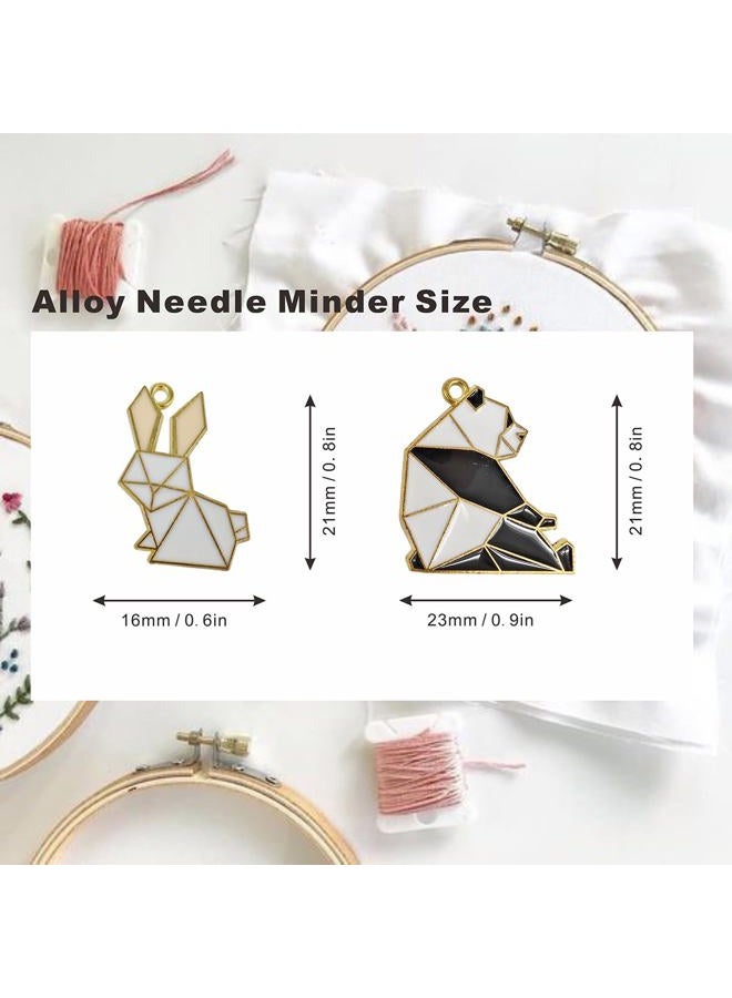 3pcs Geometric Animal Needle Minder for Cross Stitch, Needle Holders Magnet for Sewing Embroidery and Needlework Accessories, Enamel and Magnetic Needle Nanny - Image 4