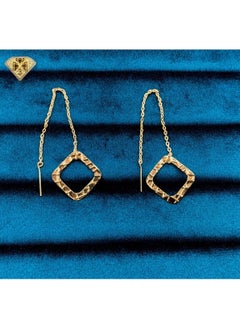 3diamond Gold Plated Earring For Women With Out Stone