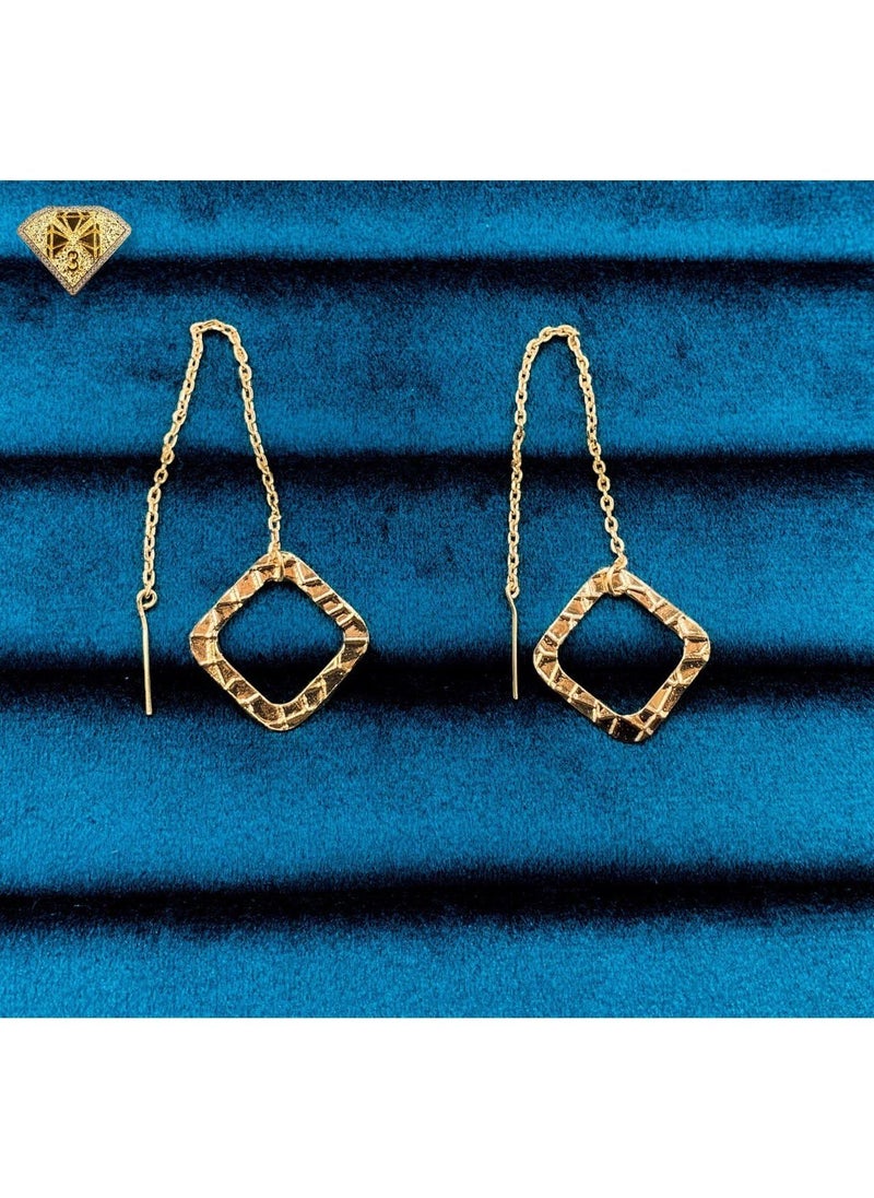 3Diamonds - 3diamond Gold Plated Earring For Women With Out Stone - Image 1