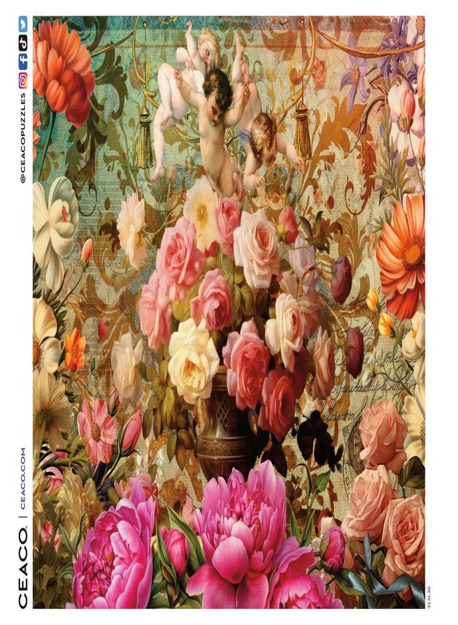 Ceaco - EZ2Hold- Jenna DellaGrottaglia - Charming Cherubs - 1000 Piece Puzzle for Adults - Challenging and Perfect for Game Nights - Finished Puzzle Size 30 x 24 - Image 5
