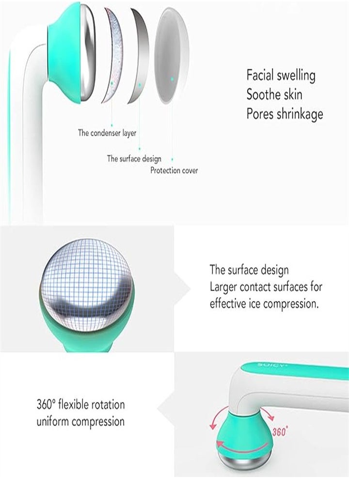 Generic Metal Portable Ice Roller for Eye Massage, Face Firming and Lifting Roller, Migraine Cold Massager with 2 Stainless Steel Heads  - Image 4
