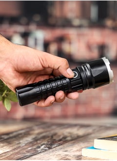 Olsenmark Olsenmark 3-In-1 20W Cree LED Flashlight-OMFL2847 with Zoomable Light, USB Wire, All Weather Water Proof,  High Lumens  Type-C Charging, High Operation Time, 500 Meters Real Range Distance Made from Aircraft Aluminum Alloy, High Capacity Lithium Battery, Black Color, Life Time Warranty for LED  - Image 5