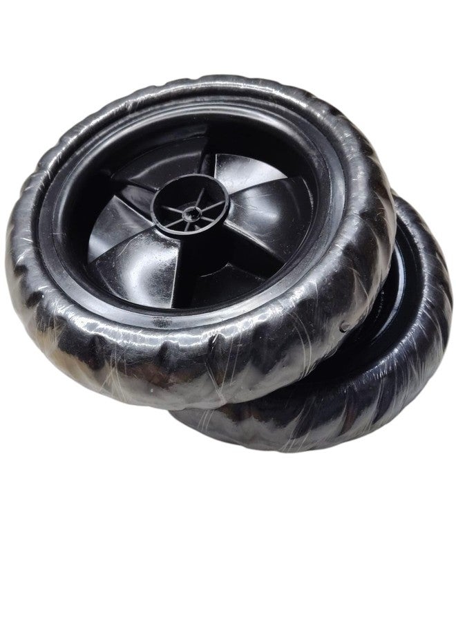 CYIDER Kids Tricycle EVA Drift Wheel – Front Spare Replacement | DIY Assembly| 15 cm Size | Black Front 1 Pc | Kids Spare Parts|Durable EVA Material (1, Tricycle Front Wheel(EVA)) - Image 2