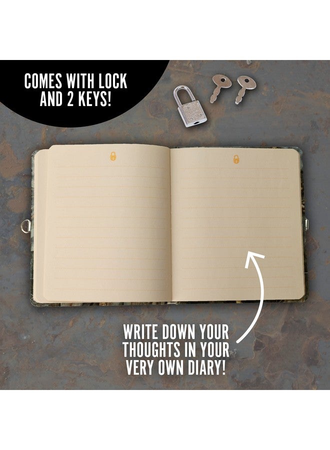 Peaceable Kingdom Keep Out 6.25" Lock And Key, Lined Page Diary For Kids - Image 2