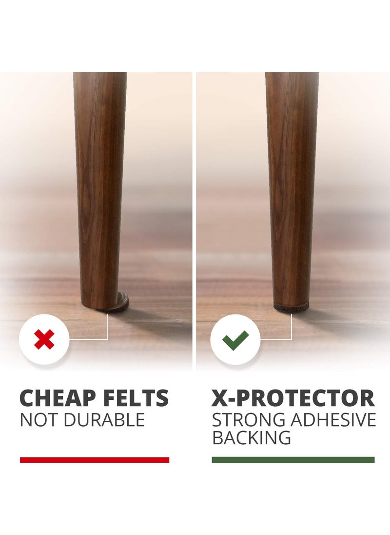 X-Protector Felt Furniture Pads X-PROTECTOR - 10 Pack Premium 8”x6” Heavy Duty 1/5” Felt Sheets! Cut Furniture Felt Pads for Furniture Feet You Need – Best Furniture Pads for Hardwood Floors! Brown  - Image 4