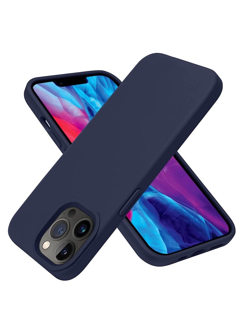 Silicone Case for iPhone 14 Pro, Compatible with iPhone 14 Pro Liquid Silicone Gel Rubber Slim Shockproof Protective Phone Case with Soft Anti-Scratch Microfiber Lining - Image 1