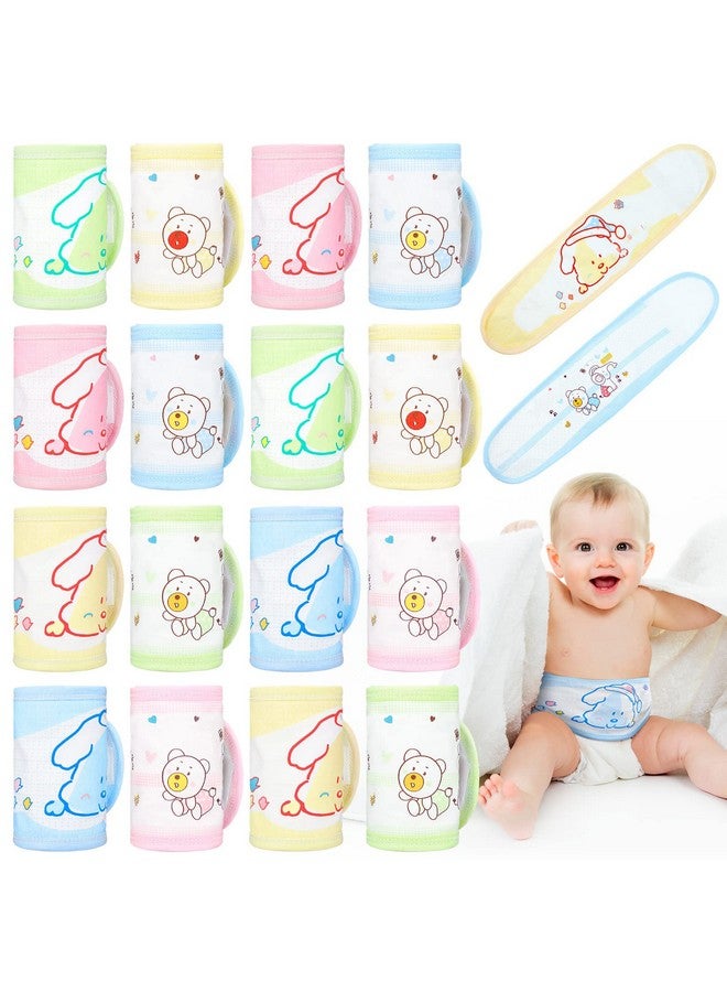 Seematn 16 Pcs Cartoon Infant Umbilical Cord Cotton Baby Belly Band Soft Newborn Navel Belt For 012 Months Toddlers 2 Styles - Image 1