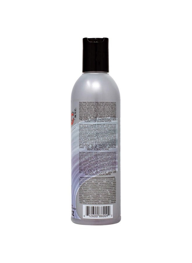 Manic Panic Silver Stiletto Toning Conditioner Purple Conditioner For Pale Platinum Blondes Grey Blue And Purple Hair Color Tones Brassiness (8Oz)  - Image 3