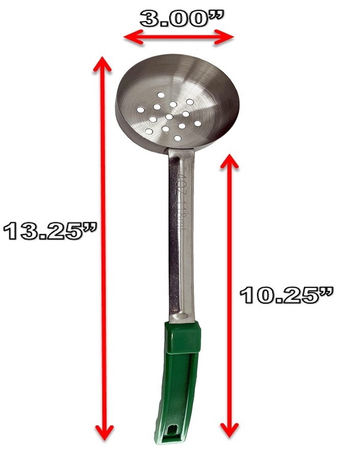 DASHER'S SPICE & BEANS Stainless Steel Portion Control Serving Spoons | Combo Packs (2oz, 4oz, 6oz Solid & Perforated) - Image 4