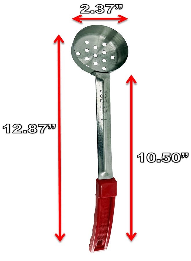 DASHER'S SPICE & BEANS Stainless Steel Portion Control Serving Spoons | Combo Packs (2oz, 4oz, 6oz Solid & Perforated) - Image 2