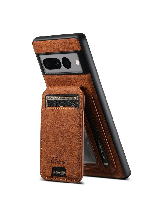 Suteni Case For Google Pixel 7a H16 Litchi Texture Leather Detachable Wallet Back Phone Case - Image 3