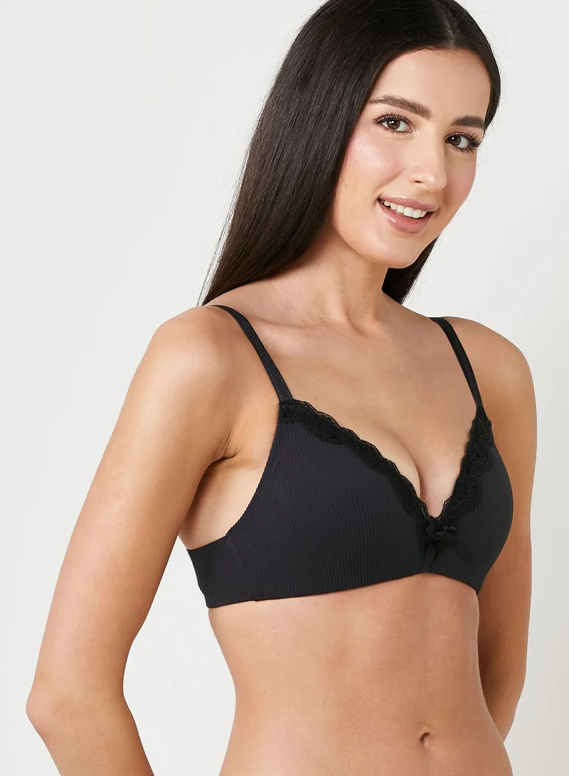hunkemoller Lace Plunge Neck Bra
