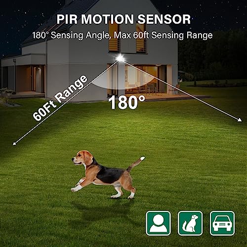 TREEWELL Motion Sensor, 180-Degree Replacement Motion Detector, Adjustable Time & Detection Sensitiity Up to 60 Feet Range, 3 Working Modes Pir Motion Sensor for Security Floodlight, White, UL Listed - Image 5