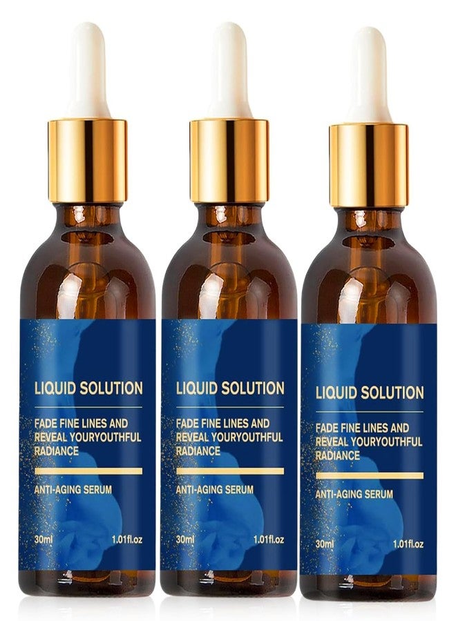 dssuoa Liquid Solution Anti Aging Serum,Liquid Solution Serum for Wrinkles,Promotes Skin Collagen Production,Instant Wrinkle Removal,Natural and Non-irritating(3Pcs/1.01floz - Image 1
