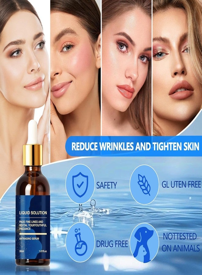 dssuoa Liquid Solution Anti Aging Serum,Liquid Solution Serum for Wrinkles,Promotes Skin Collagen Production,Instant Wrinkle Removal,Natural and Non-irritating(3Pcs/1.01floz - Image 5