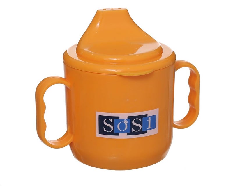 Cup With Handle For Kids With Solid Spout, Orange DR-A-552 - Image 1