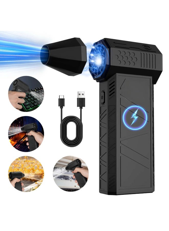 Electric Air Duster 130,000 RPM – Portable Cordless Jet Blower with 3 Adjustable Speeds – USB Rechargeable Type-C Compressed Air Cleaner for Car, Laptop, Keyboard, Lens Cleaning & Outdoor Dust Removal - Image 1