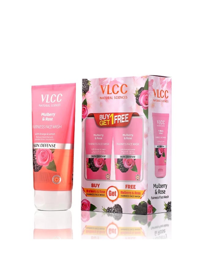 VLCC VL Mulberry & Rose Fairness Face Wash - Image 3