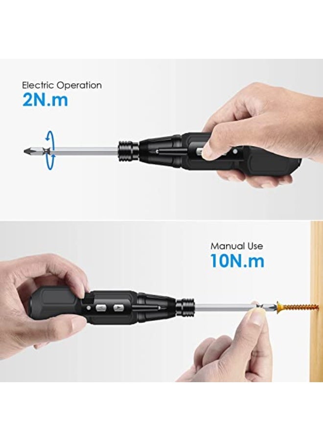 TERRIFI Electric Screwdriver Cordless, Rechargeable Power Screwdrivers Set, Portable Automatic Home Repair Tool Kit with LED Lights and USB Cable - Image 2