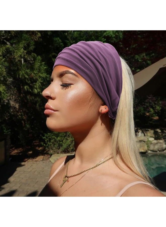 AQOKKA Extra Wide Headbands for Women Large Turban Headband Non Slip Boho Elastic Hairband Hair Twisted Knot Head Bands Accessories - Image 5
