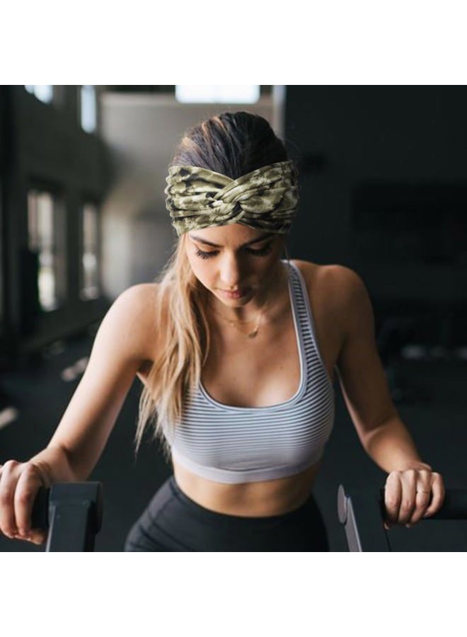 AQOKKA Extra Wide Headbands for Women Large Turban Headband Non Slip Boho Elastic Hairband Hair Twisted Knot Head Bands Accessories - Image 3