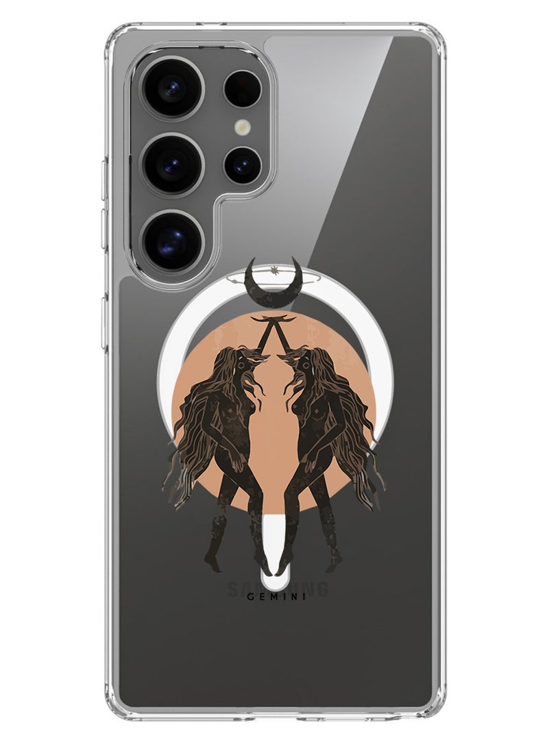 Theodor Magnetic Case for Samsung Galaxy S25 Ultra 6.9-inch Compatible with MagSafe Wireless Charging, Shockproof Phone Bumper Cover Gemini - Image 1