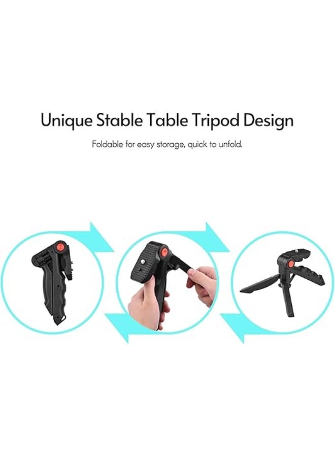 طقم تصوير فيديو متكامل للهواتف – مجموعة احترافيّة لصناعة المحتوى مع إضاءة LED وميكروفون وريموت – حامل مكتبي مثالي للتصوير والبث المباشر - Image 3