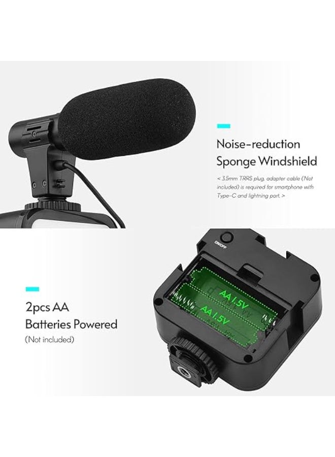 طقم تصوير فيديو متكامل للهواتف – مجموعة احترافيّة لصناعة المحتوى مع إضاءة LED وميكروفون وريموت – حامل مكتبي مثالي للتصوير والبث المباشر - Image 4