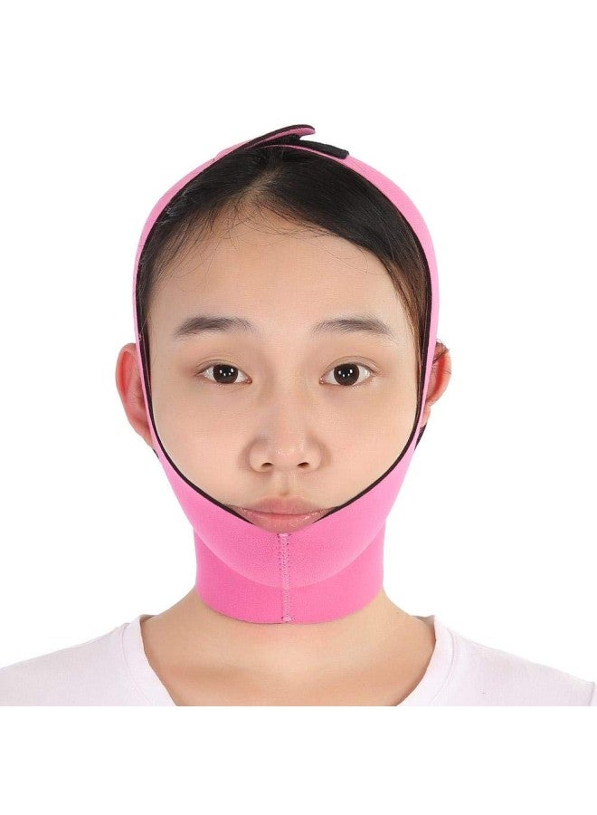 klarako Facial Slimming Belt, V Line Bandage Belt Mask Face-Lift Double Chin Lifting Band, Face Bandage Shaper Mask, Ladies Face Lift Up Mask(rose) - Image 1