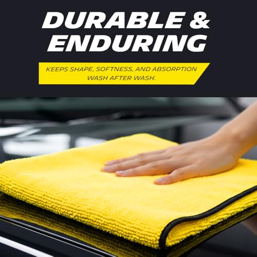 MICHELIN 500 GSM Pack of 2 (60x40 cm) Microfiber Cleaning Cloth for Car Double Sided, Super Absorbent, Lint-Free & Scratch-Free, Durable Ultra-Plush Cleaning Towel for Car, Bike & Glass - Image 4