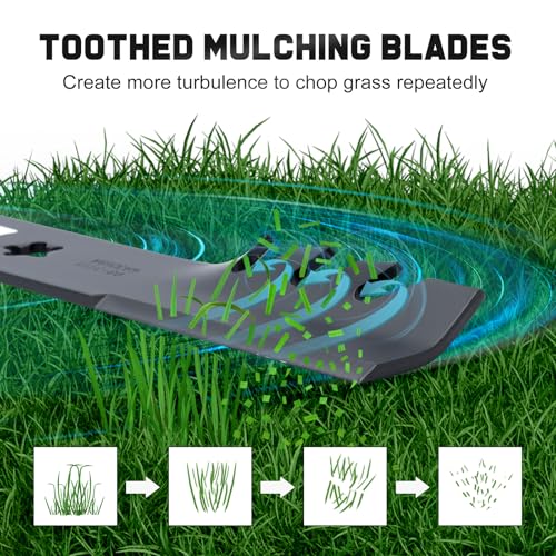 Grasscool Z248F 48 inch Mower Mulching Blades for Hus qvarna 532180054 YTH2348 YTH24V48 YTH2148 YTH24K48 Z248 YTH2448 Craftsman Poulan 48''Lawn Tractor Riding Mower Replace 180054 173920 - Image 4