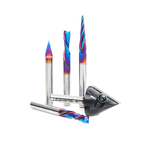 Amana Tool AMS-175 5-Pc CNC Signmaking Router Bit Collection - Image 1